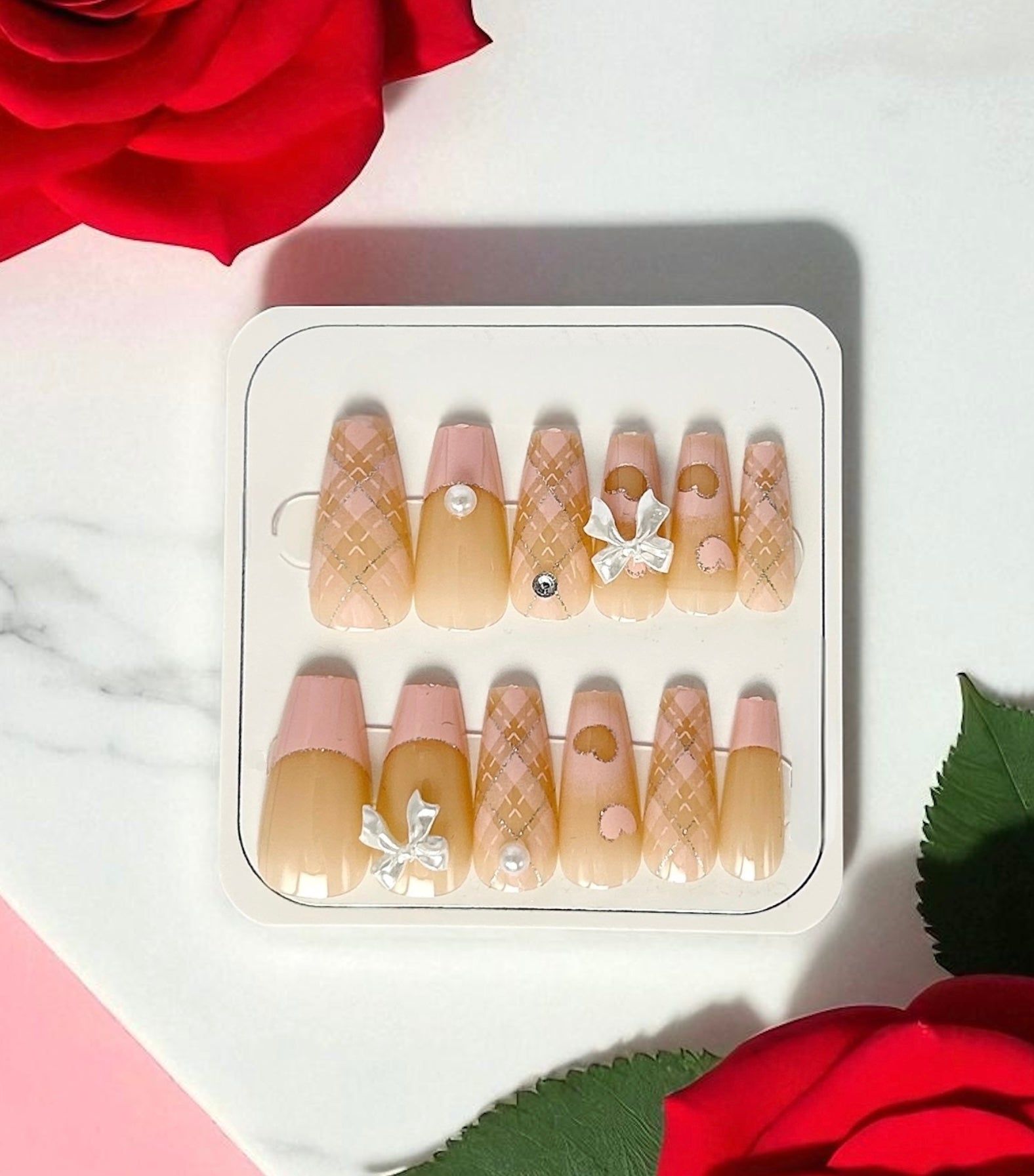 Peachy Promise Nails Set