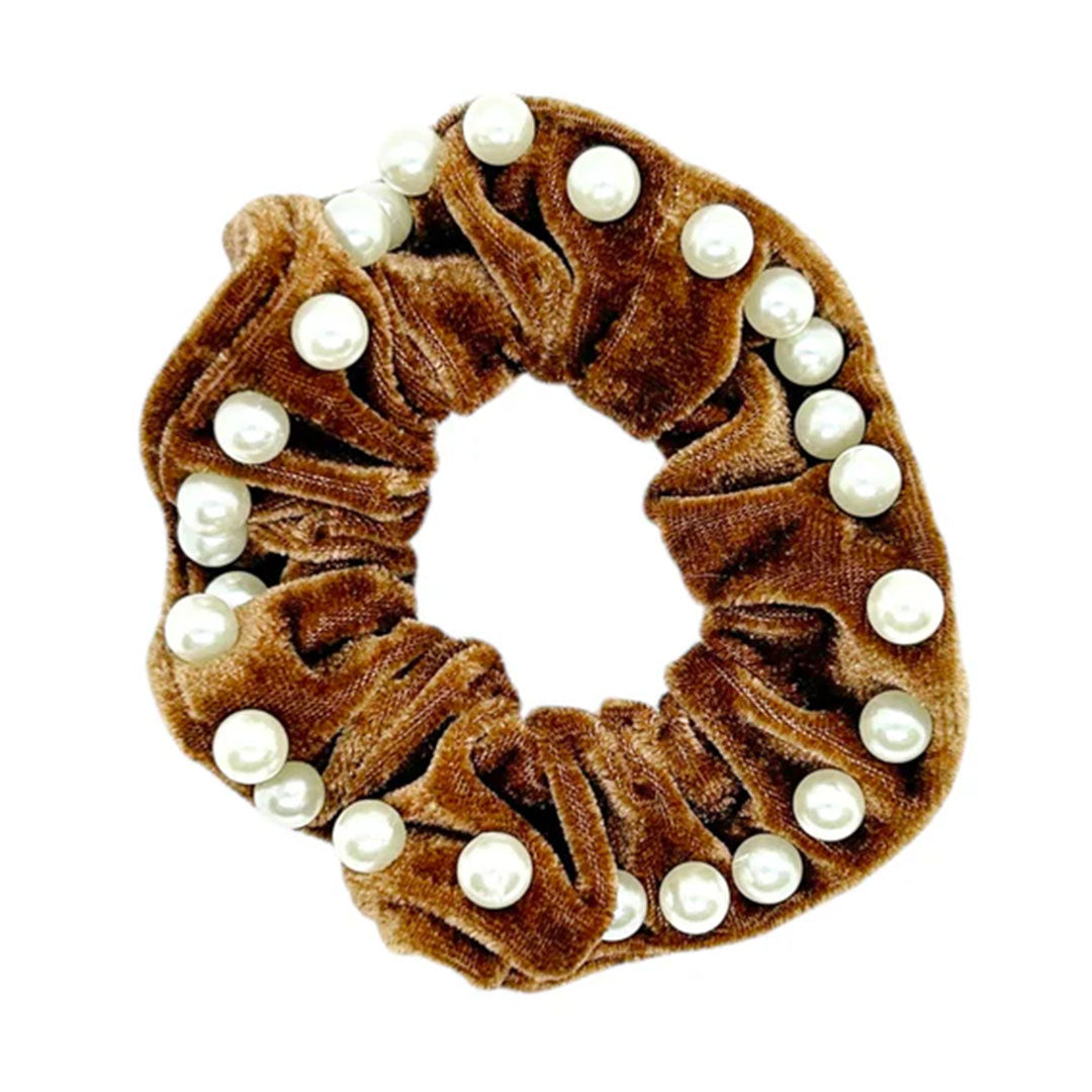 Velvet Pearl Scrunchie