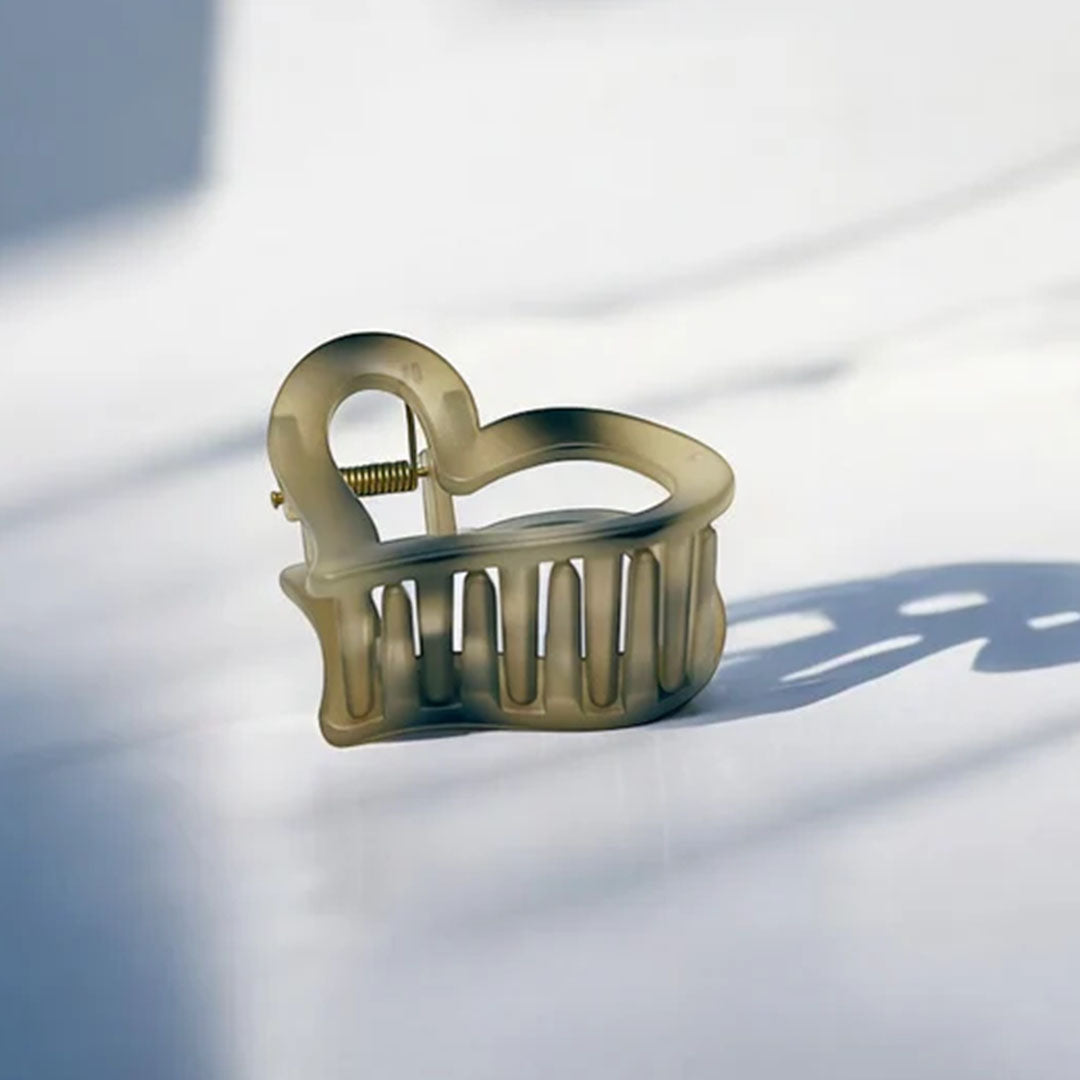 Heart Charm Hair Claw