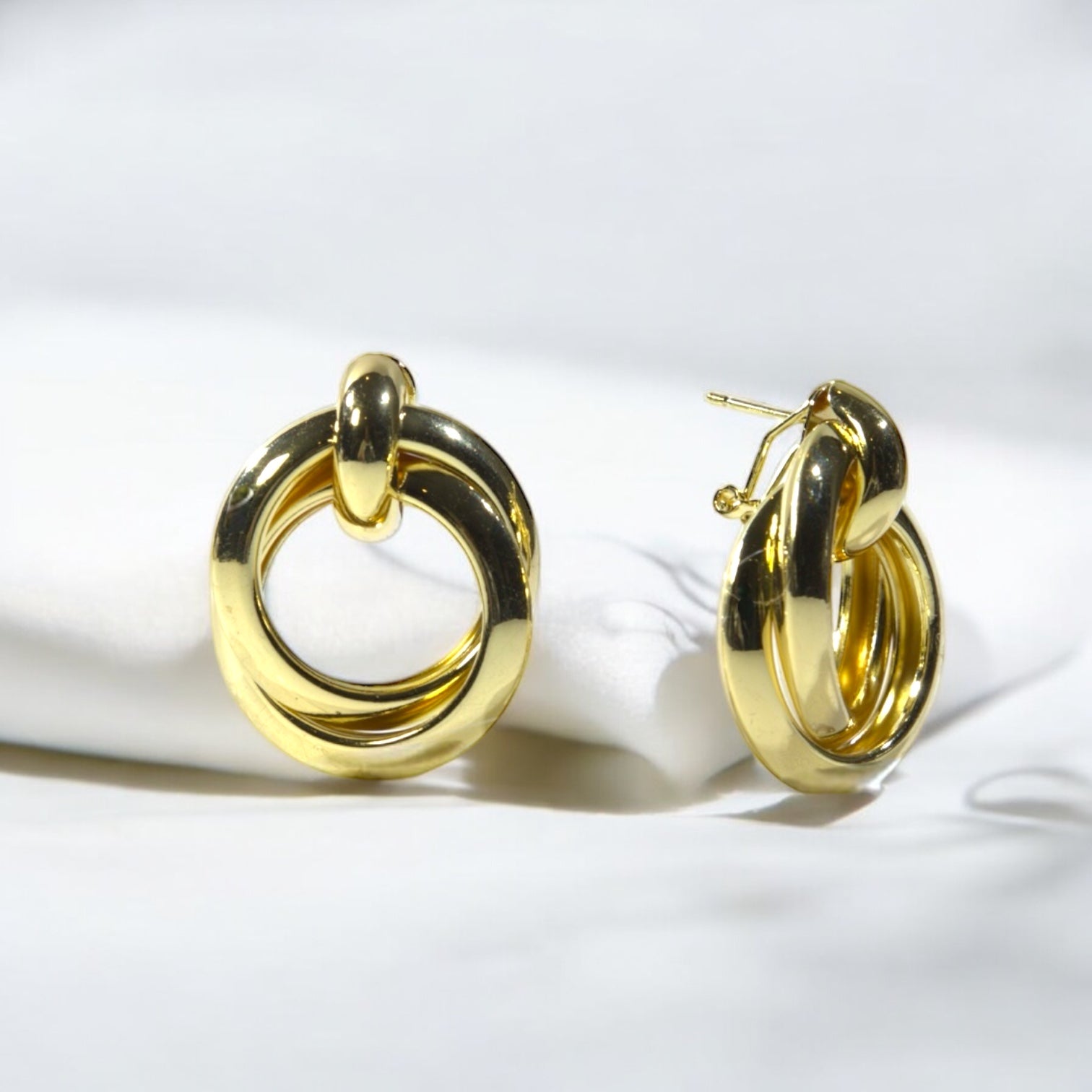 Triple Ring Knot Earrings