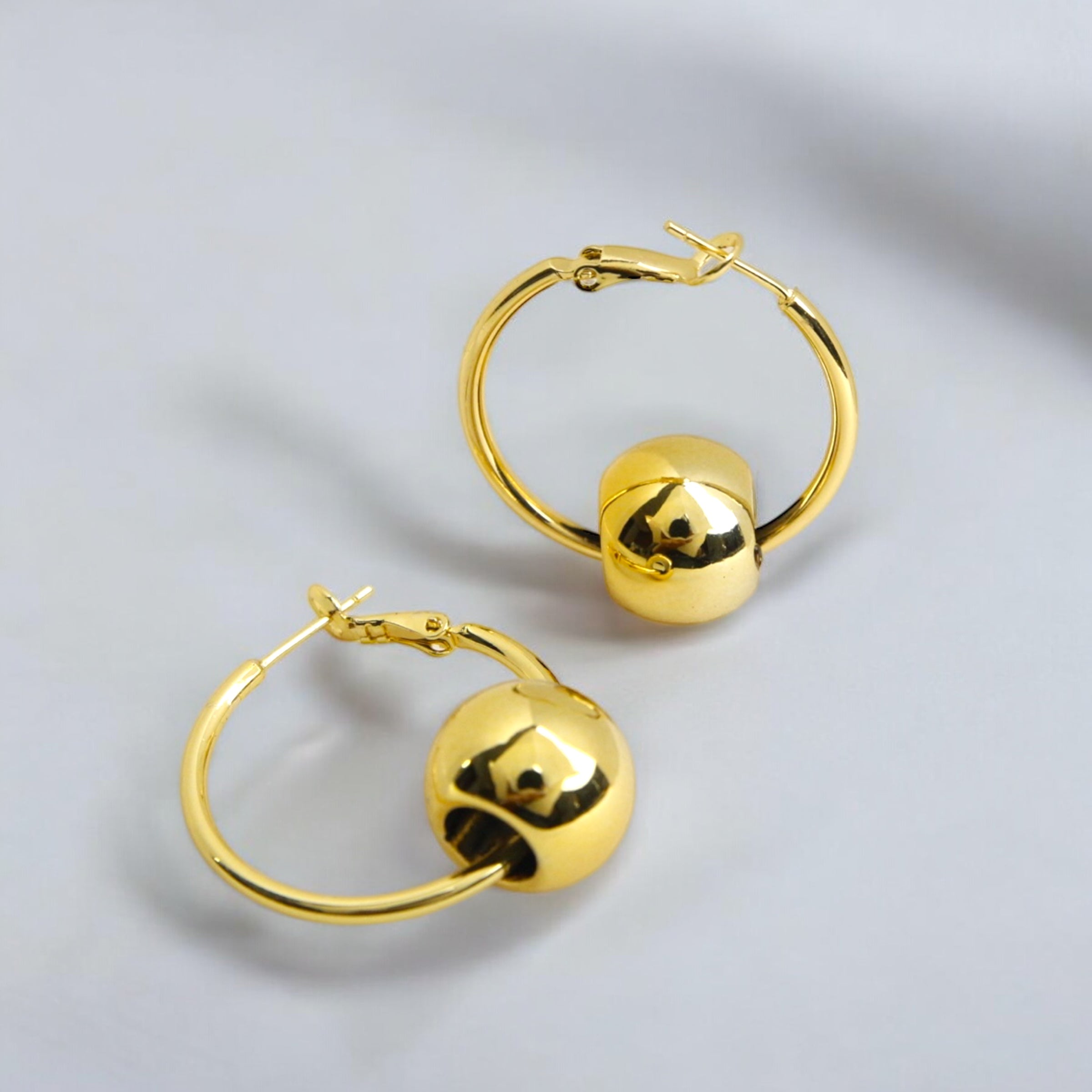 Orbit Sphere Hoop Earrings