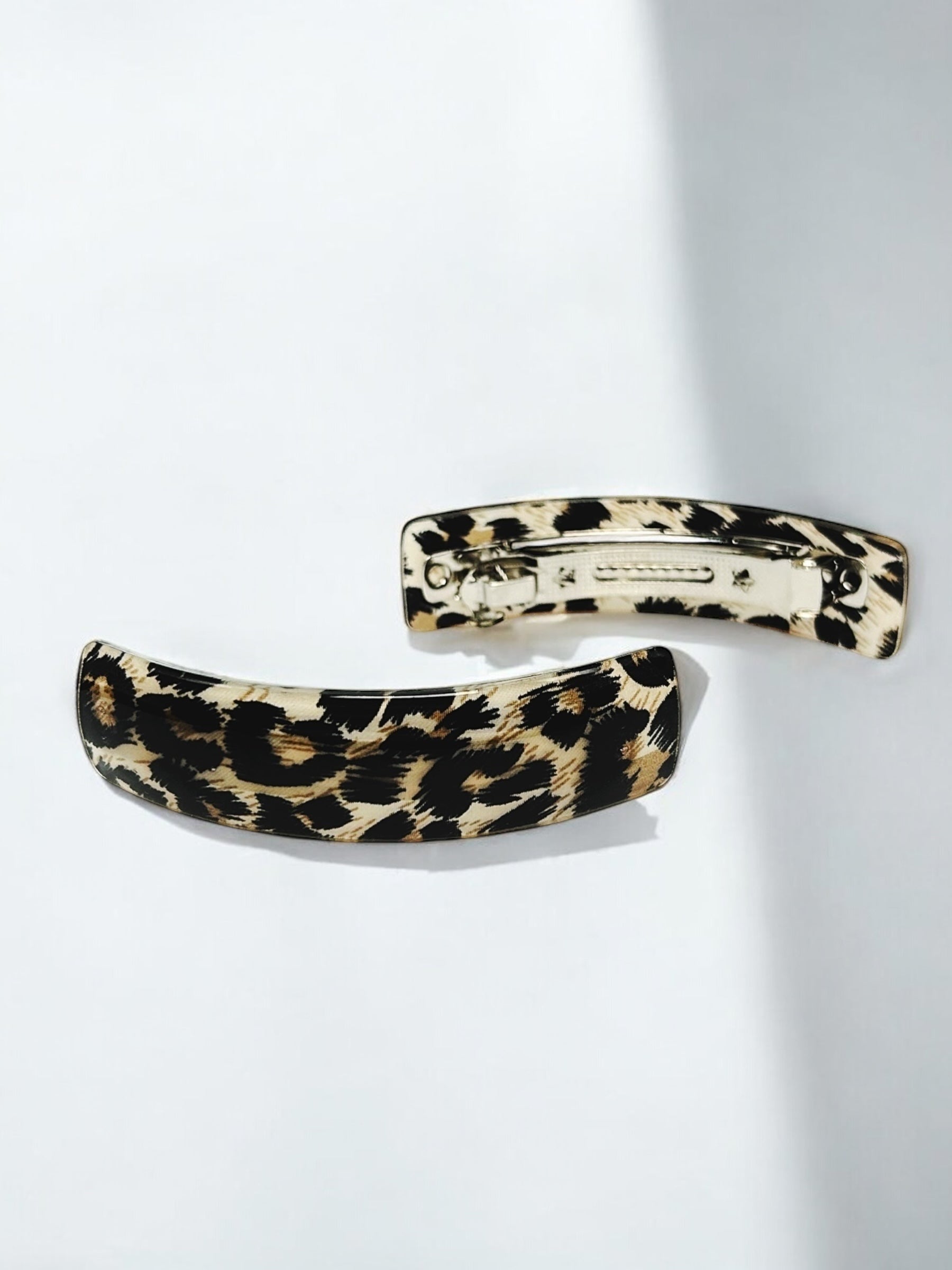 leopard print French barrette