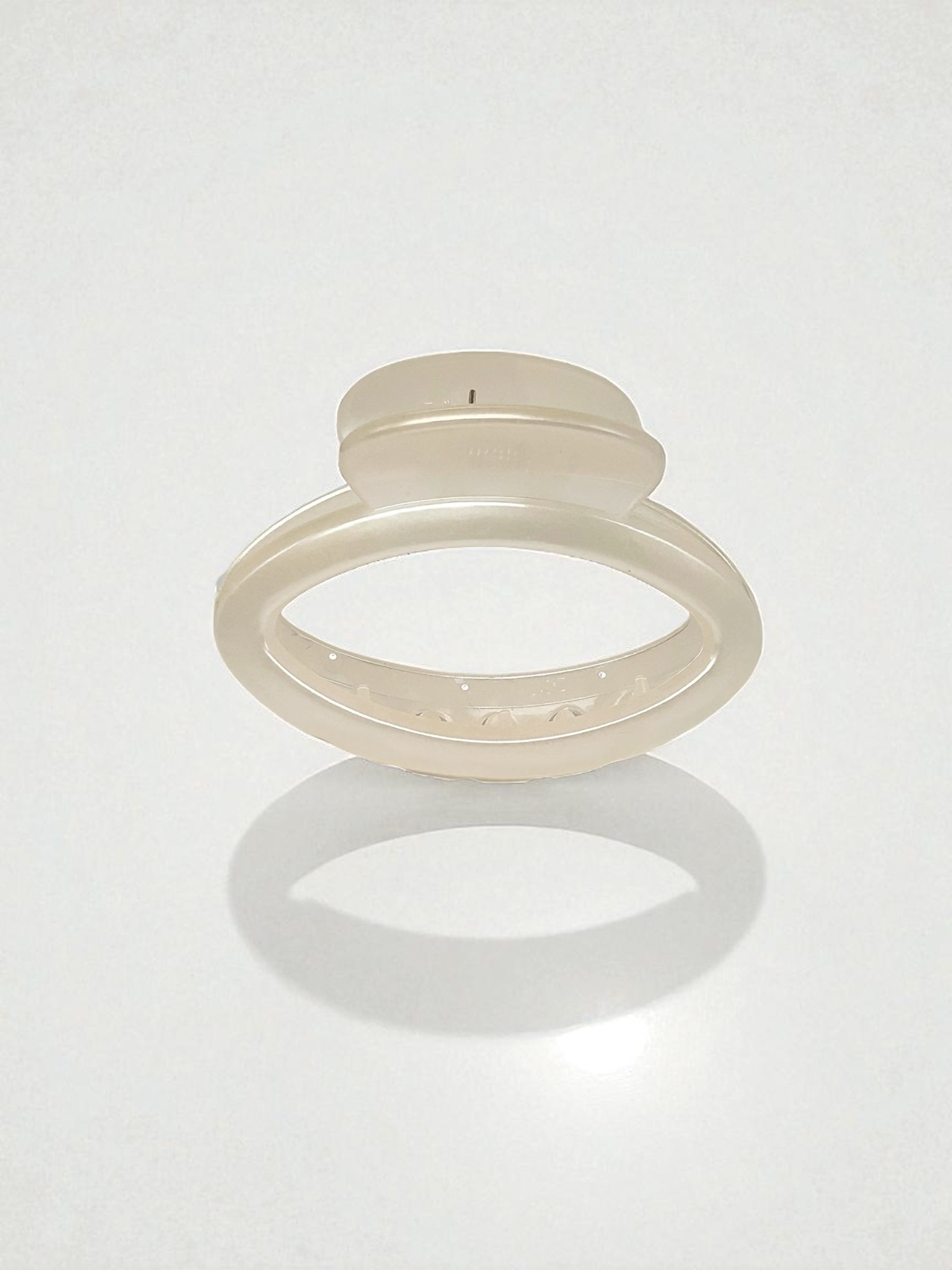 white oval hair claw