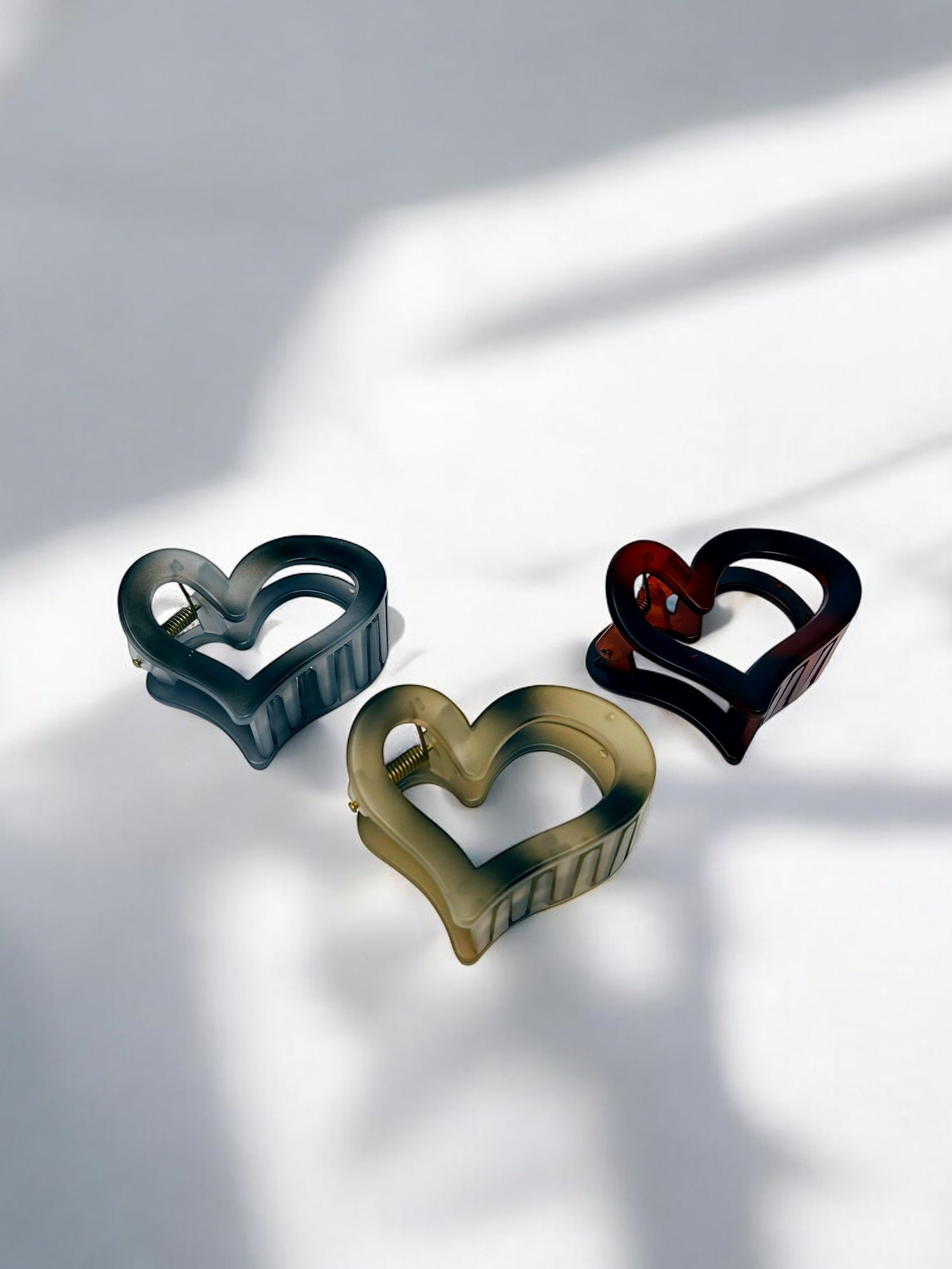Heart Charm Hair Claw