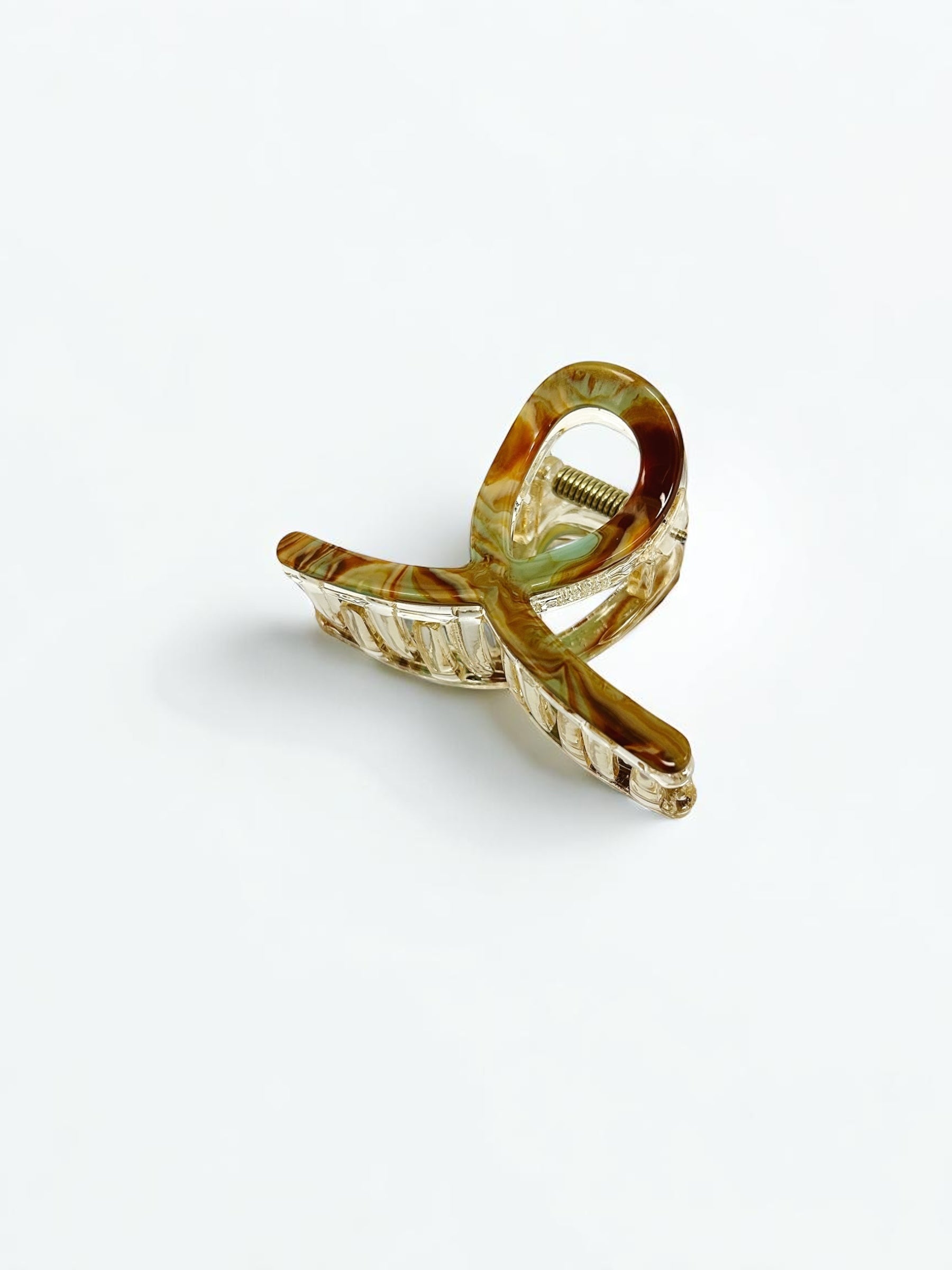 Moss Marble Loop Hair Claw